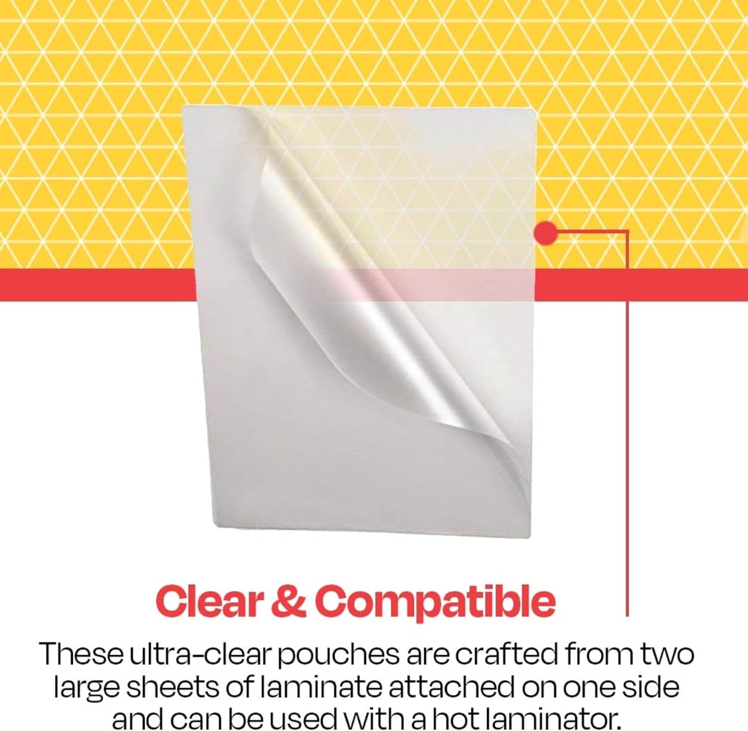 School Smart Laminating Pouches, 9 x 11-1/2 Inches, 3 mil Thick, Pack of 100 - 086081