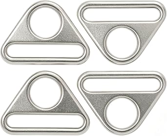 1.25" Triangle Ring Adjustment Zinc Alloy Triangular Buckle Carabiner Fasteners for Bag Straps Webbing Belt