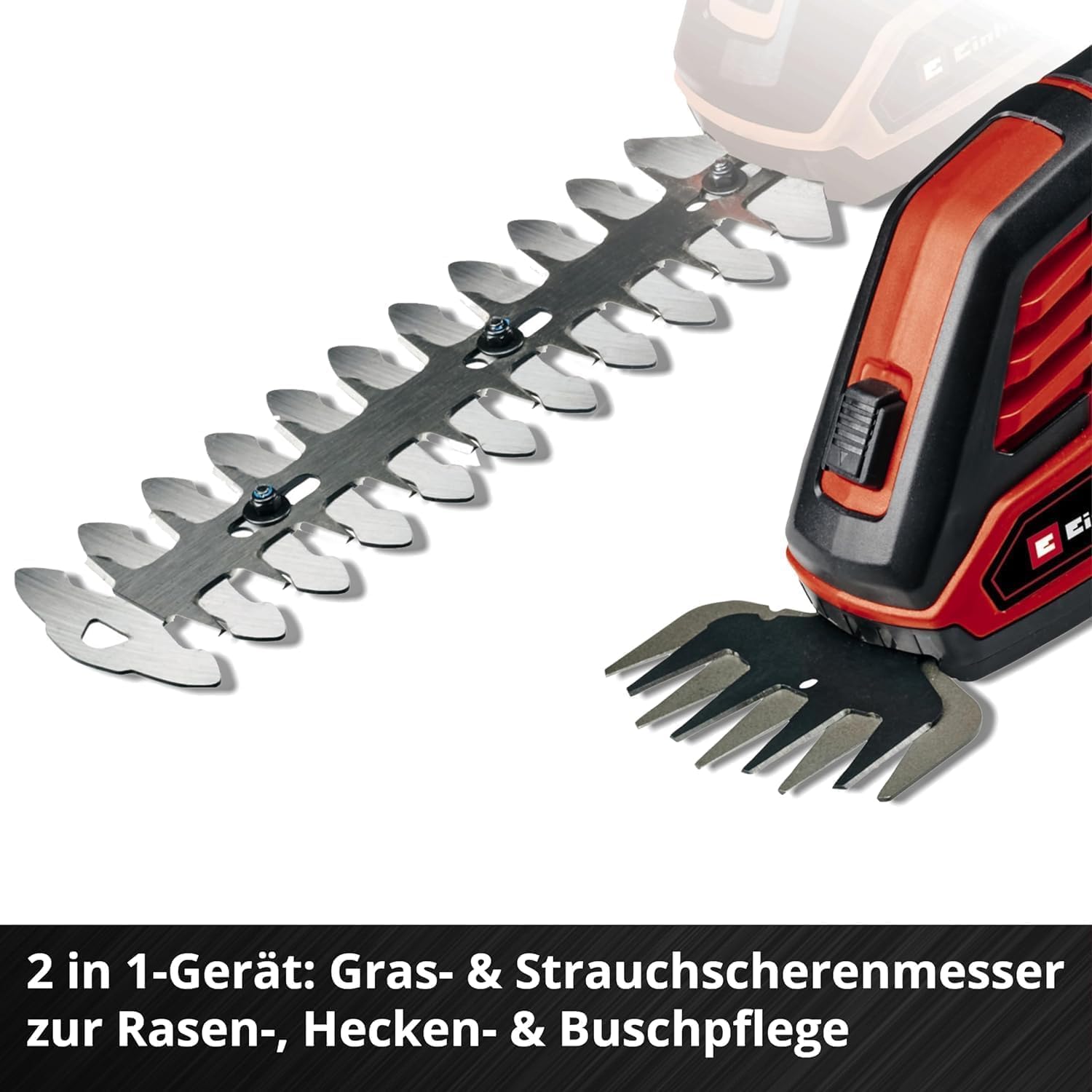 Einhell Cordless grass and shrub shears GE-CG 18/100 Li-Solo Power X-Change (Li-ion, 18 V, cutting width grass shear blade 100 mm, shrub shear blade 200 mm, without battery and charger)