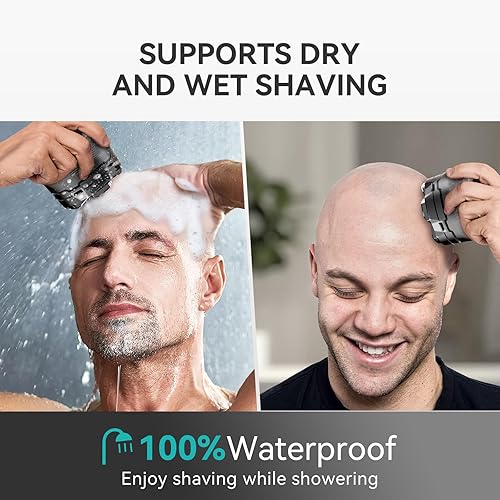 Miniatura 3 de kensen - Afeitadoras de cabeza para hombres calvos - kensen 6D - Afeitadoras inalámbricas de cabeza calva para hombres, regalo de Navidad,