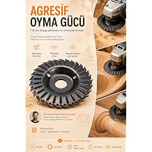 Transformacion Ah ap Oyma ve  ekillendirme Diski, HSS ve Y ksek Karbonlu  elik, 115 mm  ap, 22.23 mm Delik, Siyah, 150-180 gram