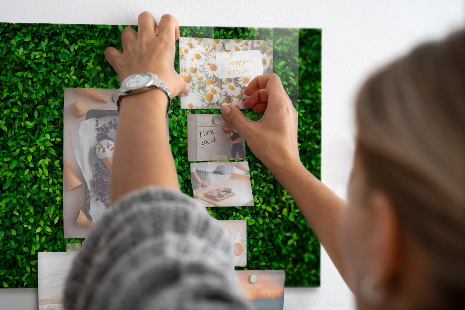 Pizarra Magnética de Notas de Metal y Vidrio 60x40 Seto de hojas | Tablero Imantado | Cristal Templado | Mural de Pared | Placa de Acero | Cartelera Informativa | Organizador de Tareas