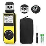 Wind Cup Anemometer with 360°Direction, Handheld Wind Speed Meter Temp(℃/℉) Measuring Air Speed Air Volume for HVAC Vents, Boat Sailing, Shooting HVAC