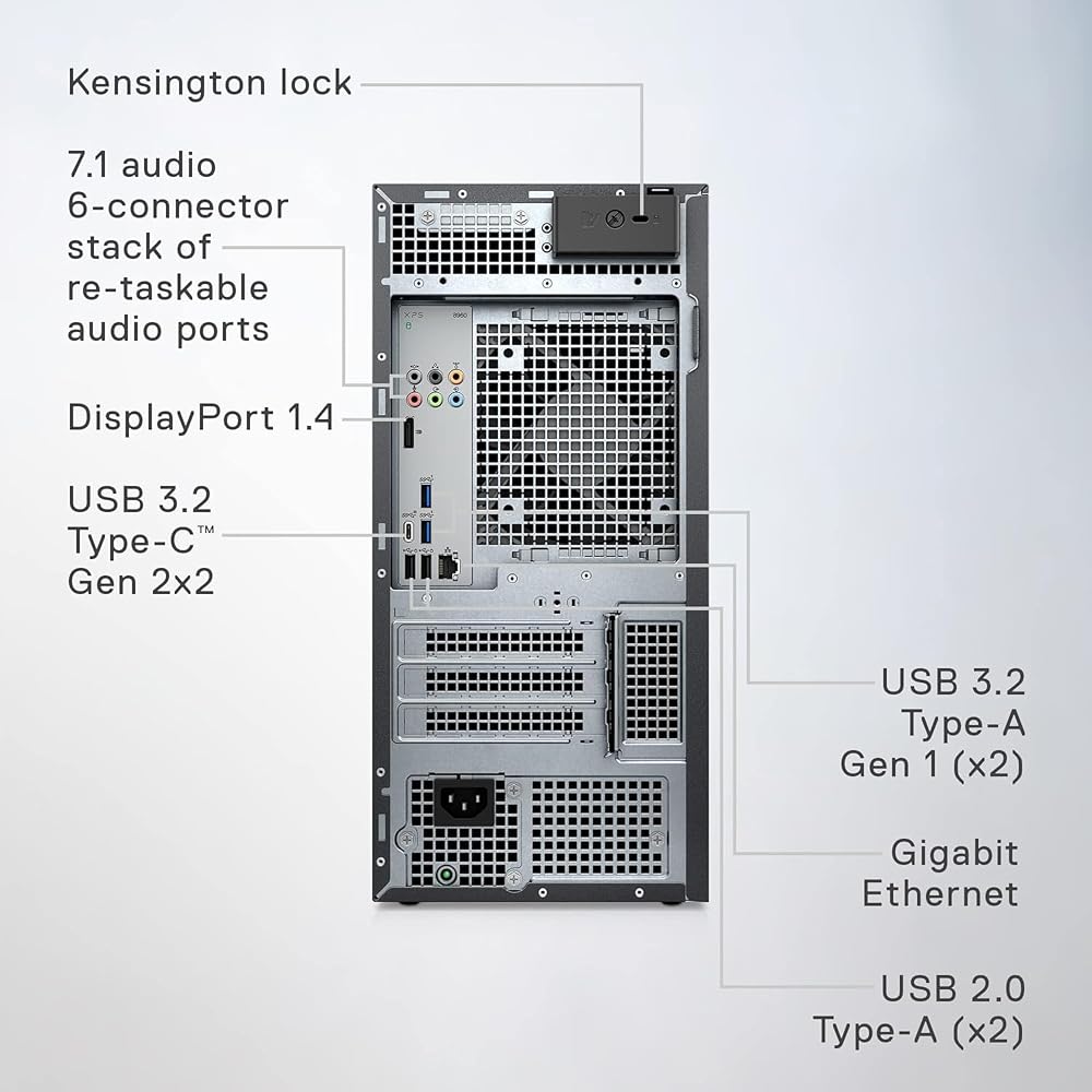 Dell XPS 8960 Desktop Computer Tower - 14th Gen Intel Core i9-14900 24-Core Processor, 64GB DDR5 RAM, 4TB NVMe SSD, NVIDIA GeForce RTX 4060 Ti 16GB GDDR6 Graphics, Windows 11 Pro - Graphite Black