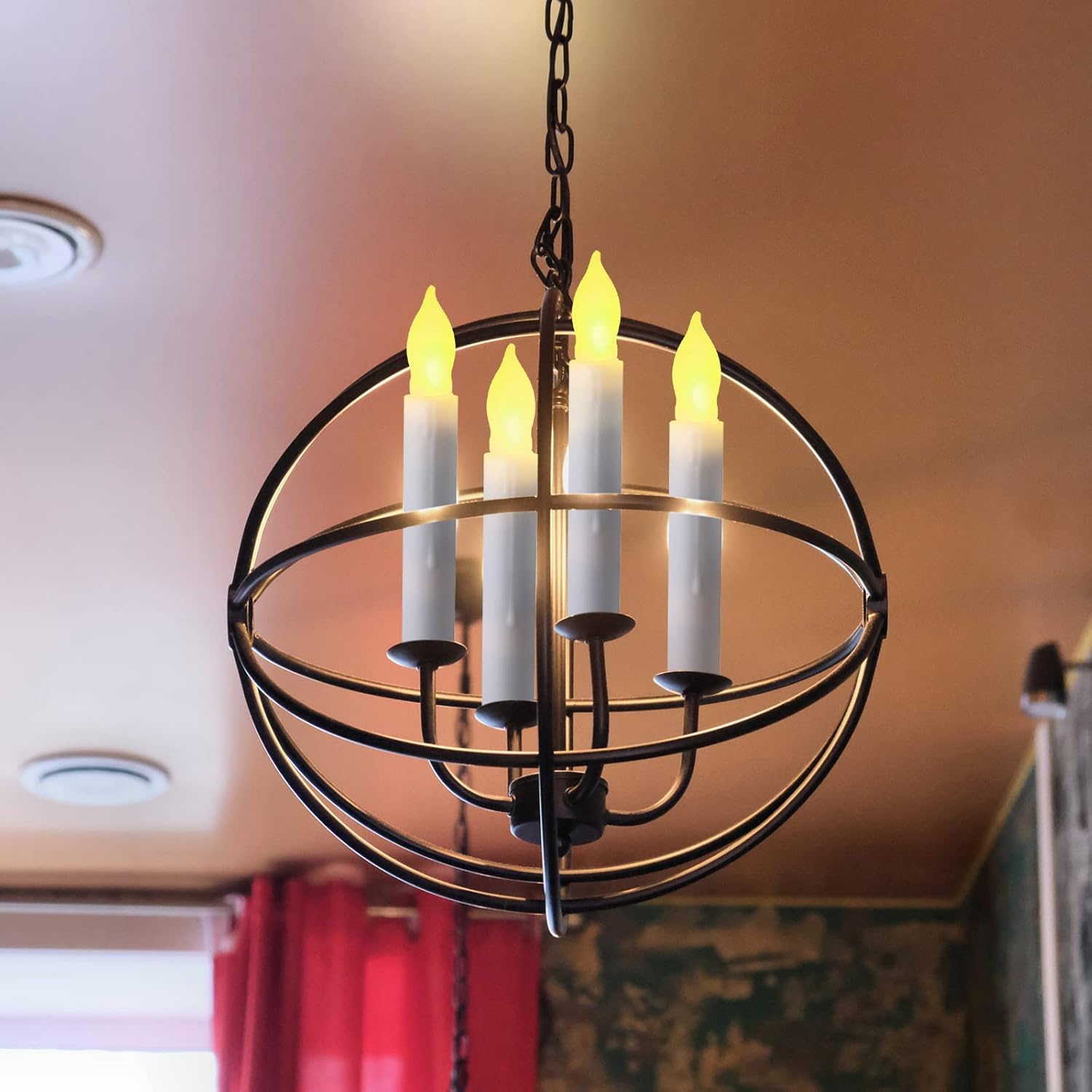 24 Pcs Flameless LED Taper Candles for Christmas Tree, 6.5" Battery Operated Floating Candles LED Candles Handheld Flickering Flame Candlesticks with Rubber Ring for Wedding Xmas Decor