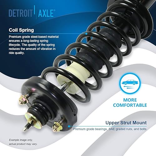 Miniatura 589 de Detroit Axle - Puntal delantero para Hyundai Sonata 2012-2014 2012-2015 Kia Optima, puntal lateral izquierdo con montaje de resorte helicoidal 2013