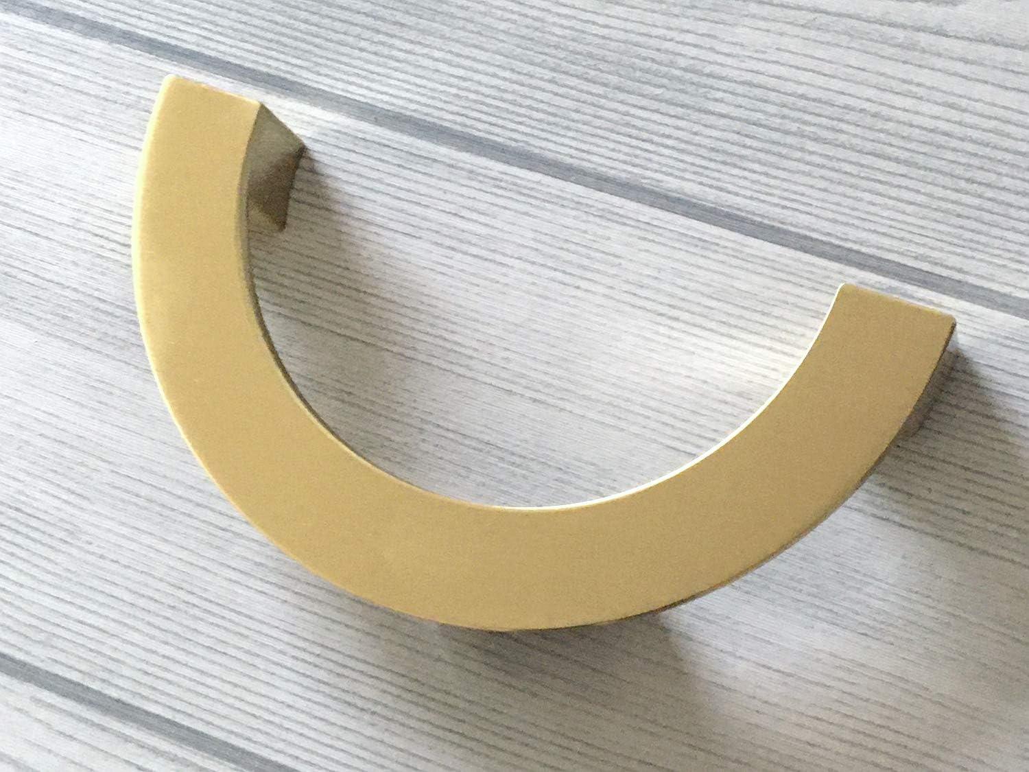 5" C-C Half Circle Drawer Pull Handles Dresser Pulls Cabinet Handle Brushed Gold 128 mm Centers Kitchen Hardware, Pack of 4