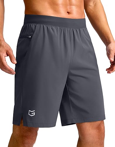 Miniatura 43 de G Gradual Pantalones cortos deportivos para correr para hombre de 7/5/9 pulgadas, bolsillo con cremallera, ligeros, para entrenamiento, gimnasio