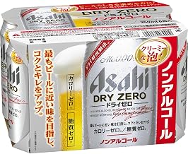 Asahi dry zero non-alcohol 350 ml × 6 cans