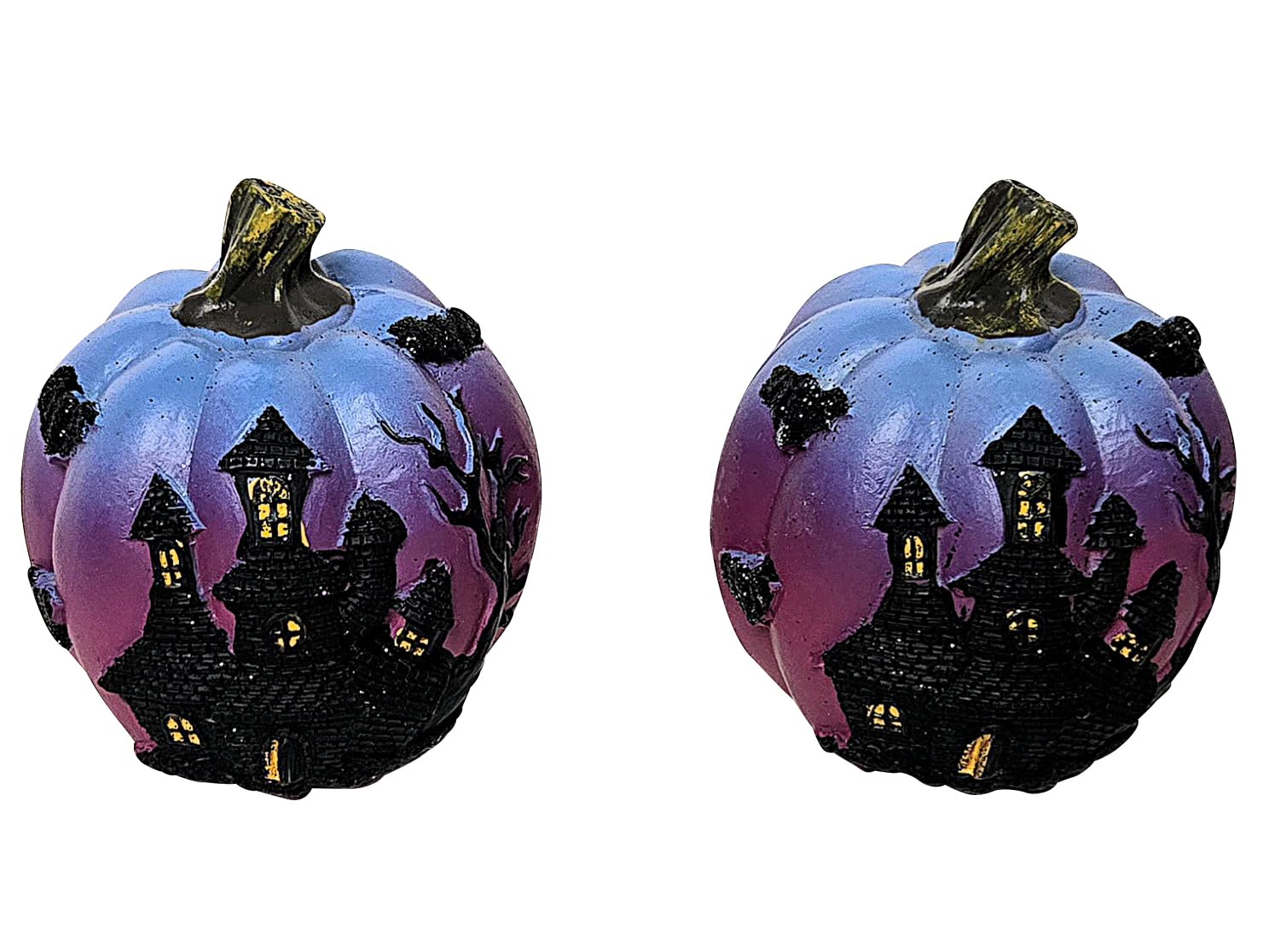 Citrouille hantée en céramique lot de 2 déco réutilisable sans nettoyage