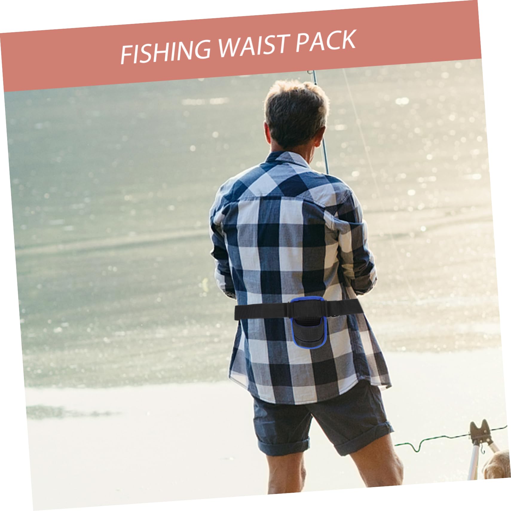 Hemoton Fishing Belt Rod Holder for Fishing Comfortable Fit and Easy to Handle