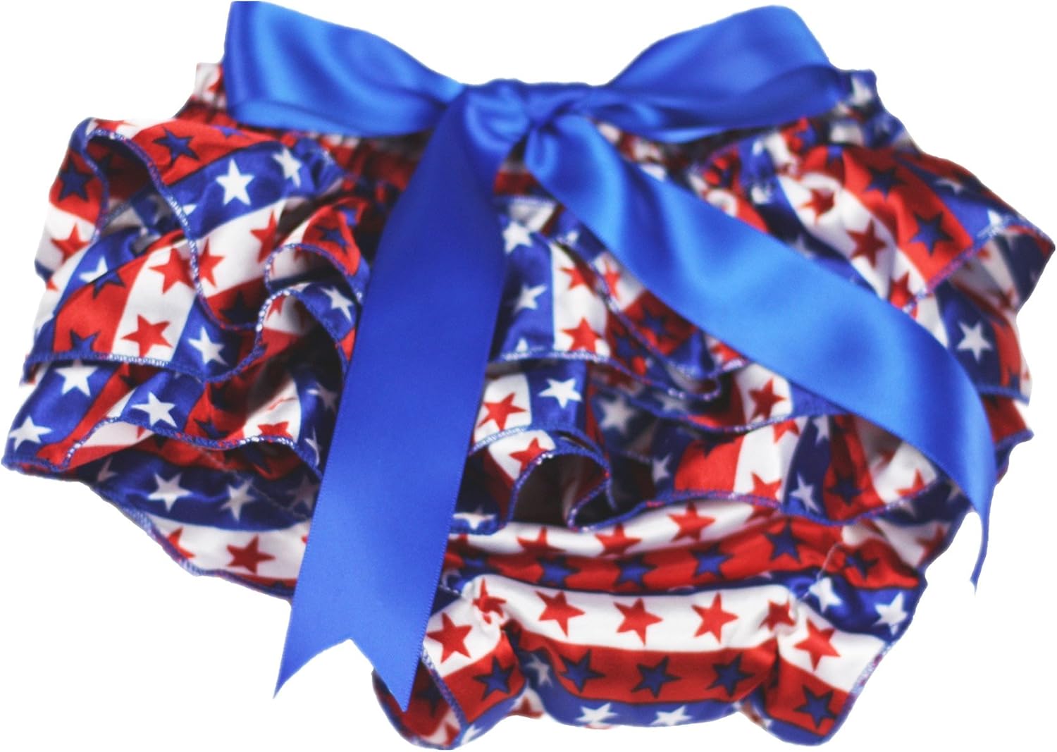 Petitebella 4th July Theme Satin Layers Toddler Baby Bloomer 6-24m