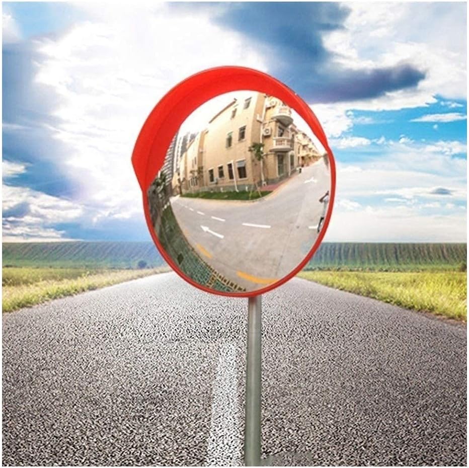 30-120CM Convex Convex Safety Mirror, Flexible Convex Stationary Traffic Road Mirror with Adjustable Mounting Bracket for (Size: 100CM)