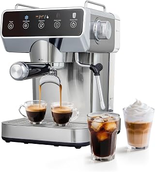 20 Bar Touchscreen Espresso Coffee Machine with Cold Brew