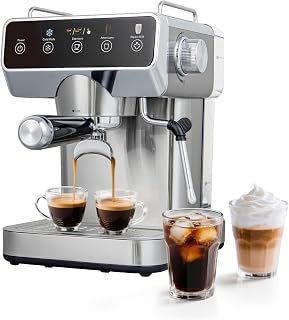 20 Bar Touchscreen Espresso Coffee Machine with Cold Brew