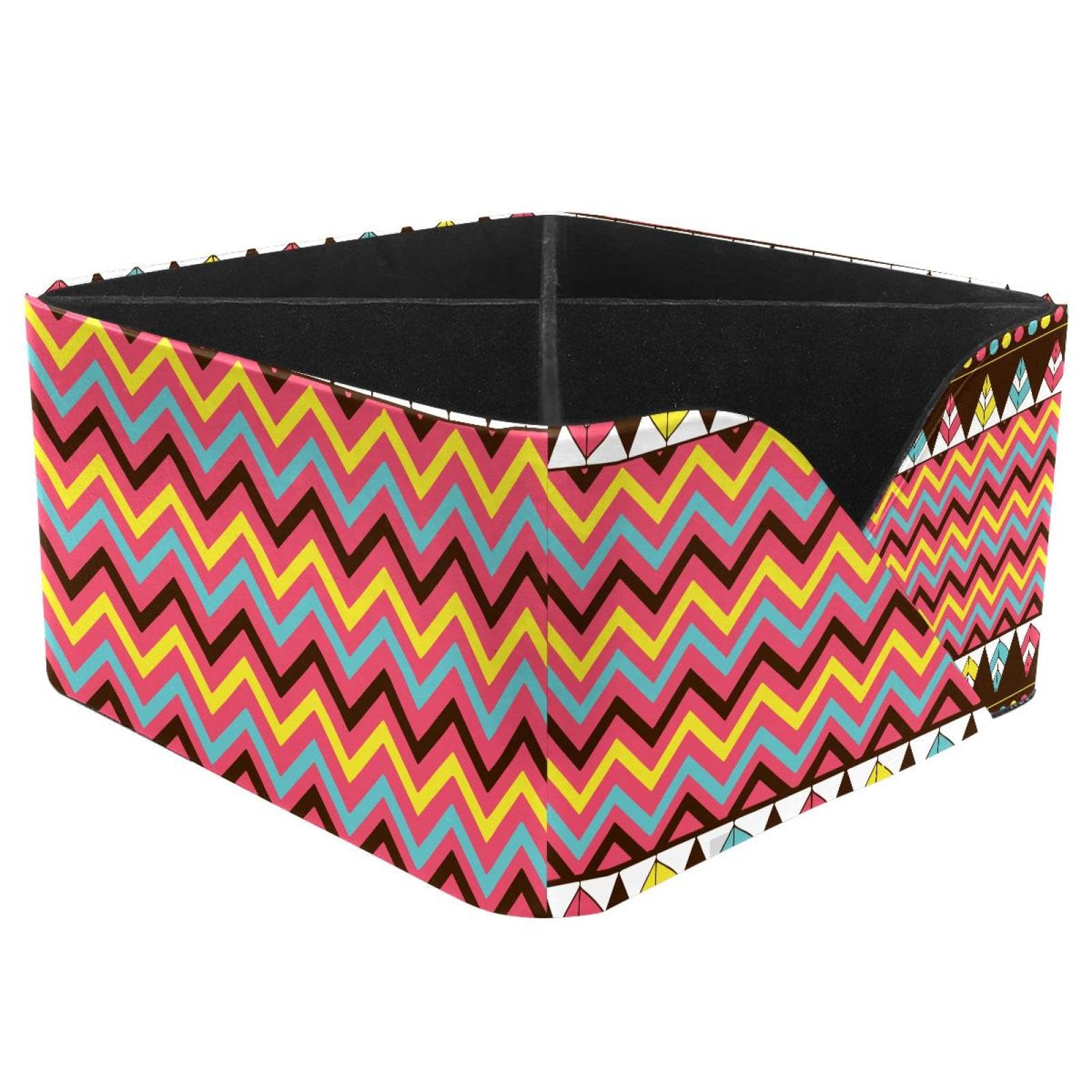 KengjuTesu Aztec Ethnic Desktop Organizer Pen Holder, Rectangular Pencil Cup for Office, Study and Makeup Stations