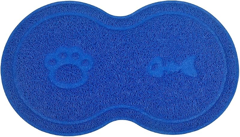 Tapete coletor de areia para caixa de gatos em formato de 8, PVC, Admiral, 45,72 x 25,4 cm