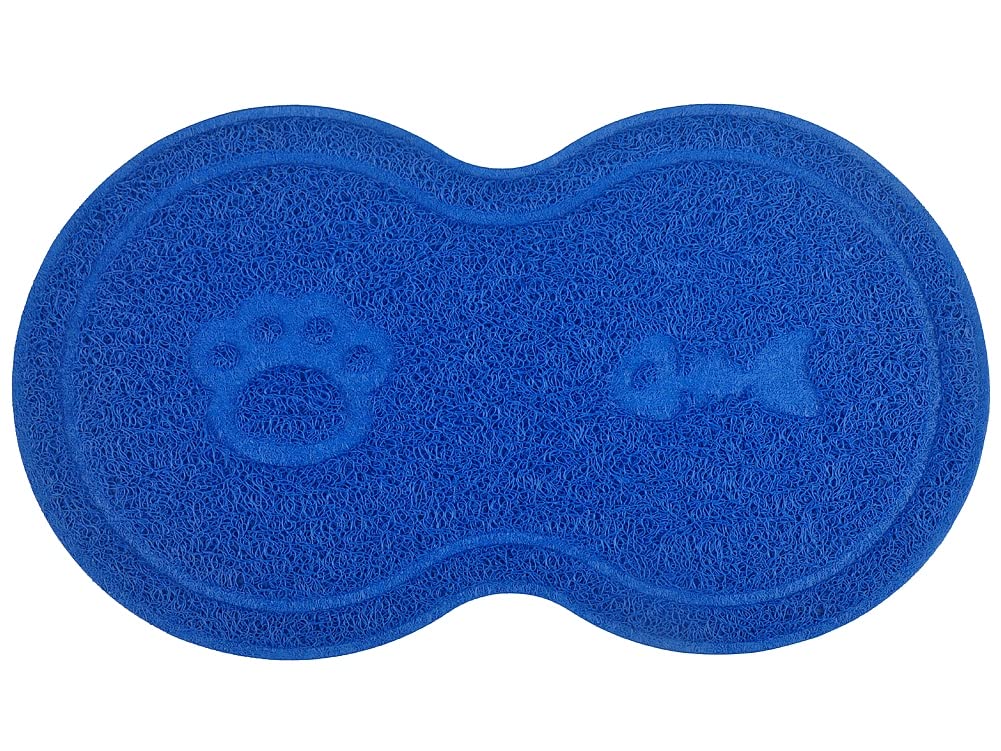 8-Shaped Small Cat Litter Box Debris Catcher Mat,18x10 Inches (Admiral)