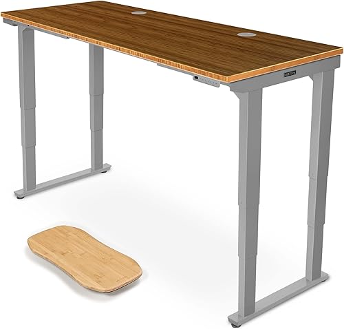 Miniatura 33 de Uplift - Escritorio eléctrico de pie con curva de bambú (60 x 30 pulgadas) V2 (negro) Escritorio de pie ajustable de 4 patas, teclado avanzado
