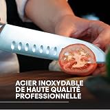 MasterChef Chef Knife Set with Bag, Professional Chef Knives x 5 with Knife Roll Bag, Premium Kitchen Knife Set with High Carbon Stainless Steel Blades & Triple Riveted Handles for Precision Cooking - 4