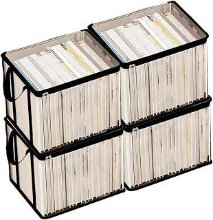 Book Bins Smooth Zipper Heavy Duty Thick Moving Bag | Dustproof Book Storage Closet Organizer for Blankets Toys Home Bedroom Closet Living Room School Classroom Dorm College