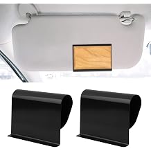 2PCS Car Air Freshener Visor Clip Compatible with Drift Wood or Stone Car Freshener,Universal Cars Fresheners Sun Visor Clips for Modern & Electric VehiclesClip OnlyBlack,Size9*6cm/2.34*3.54inch