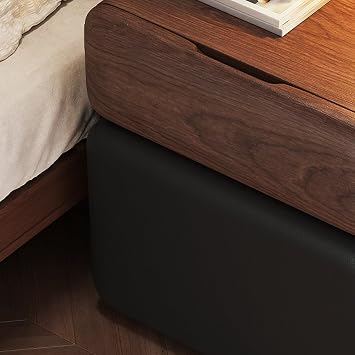 Bedside Table Two-Tier Bedside Table with Drawer and Storage Compartment for Bedroom Use Bedroom(Black,Small)