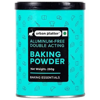 Urban Platter Aluminum Free Baking Powder | 8.82 Oz 250g | Double Acting Leavening Agent | Gluten-Free, Preservative-Free | Baking Essential for Fluffy Cakes, Muffins, Biscuits & Cookies