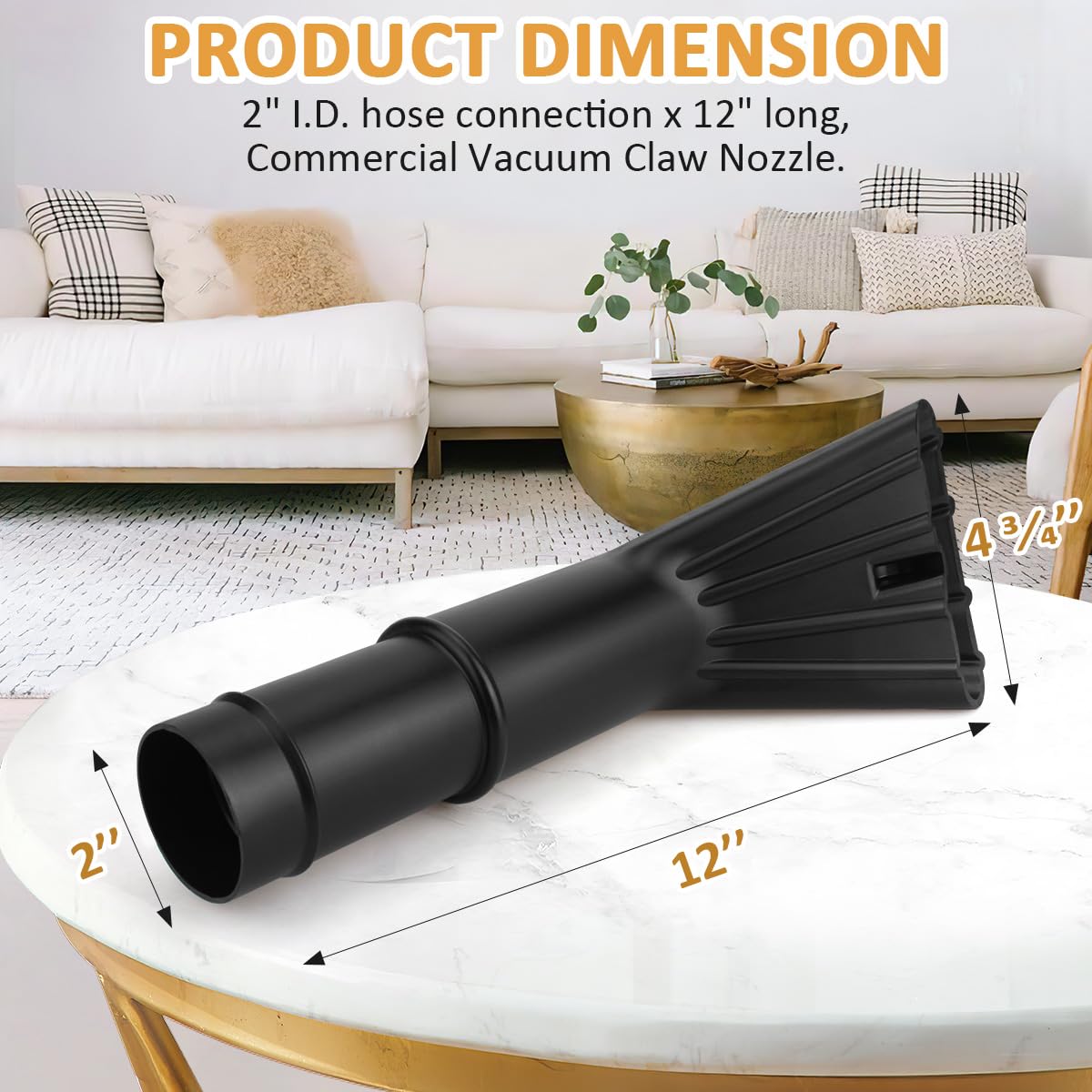 Xinxin buybuynice - Pinza de vacío para aspiradora Mr. Nozzle 2 x 12 Pulgadas, para Uso en seco o Mojado, para Coche, casa SCN2