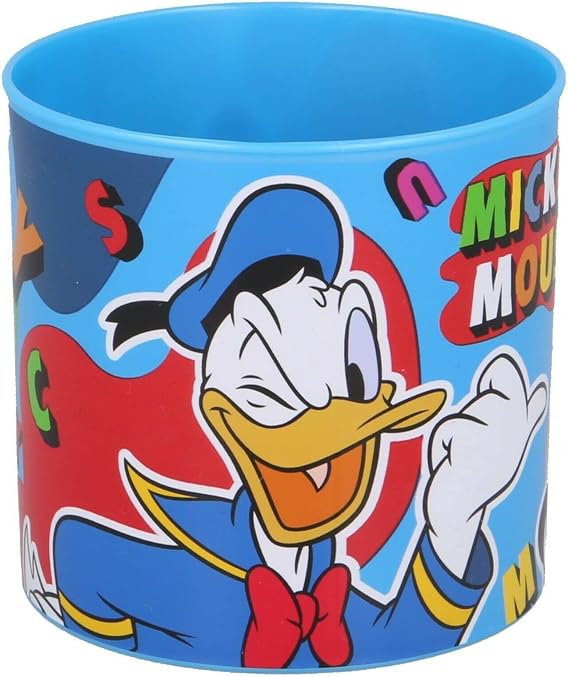 Kids Character Cute Mini Mug 265ML Drinking Re-Usable Plastic Cup Microwave Safe (Mickey Mouse Cool)