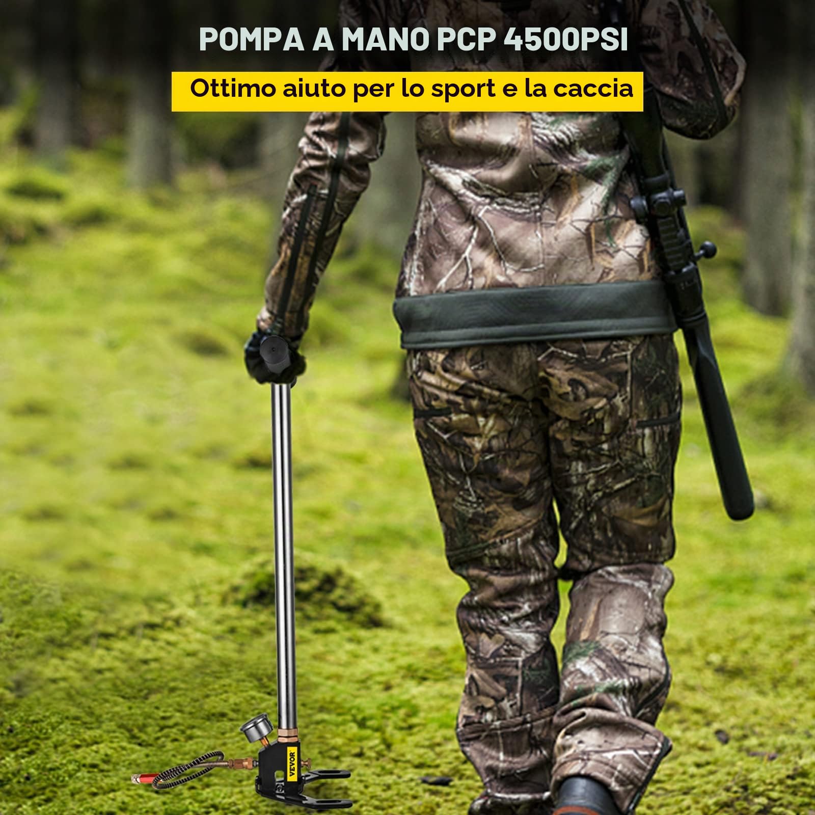 BestEquip - Pompa ad aria compressa, 4500 psi, pompa manuale ad alta pressione, 3 fasi, pompa ad aria PCP