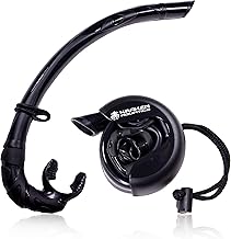 Kraken Aquatics Freediving Snorkel - Flexible Roll Up Snorkel with Compact Storage Case - Scuba Gear for Scuba Diving, Freediving, Spearfishing & Snorkeling - Collapsible Silicone Folding Snorkel Tube