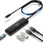 Qeefun 𝟏𝟎𝐆𝐛𝐩𝐬 USB C Hub,USB 3.2 GEN 2 Hub with 100W Power Delivery, USB C to USB C Hub Multiport Adapter for Laptop,MacBook Pro/Air M2 M1, iPad, Surface Pro,Dell, HP,Lenovo