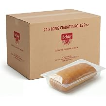 Schar Gluten Free Ciabatta Rolls, Long Style 2 oz, Individually Wrapped, Case of 24 - Soft & Ready-to-Use
