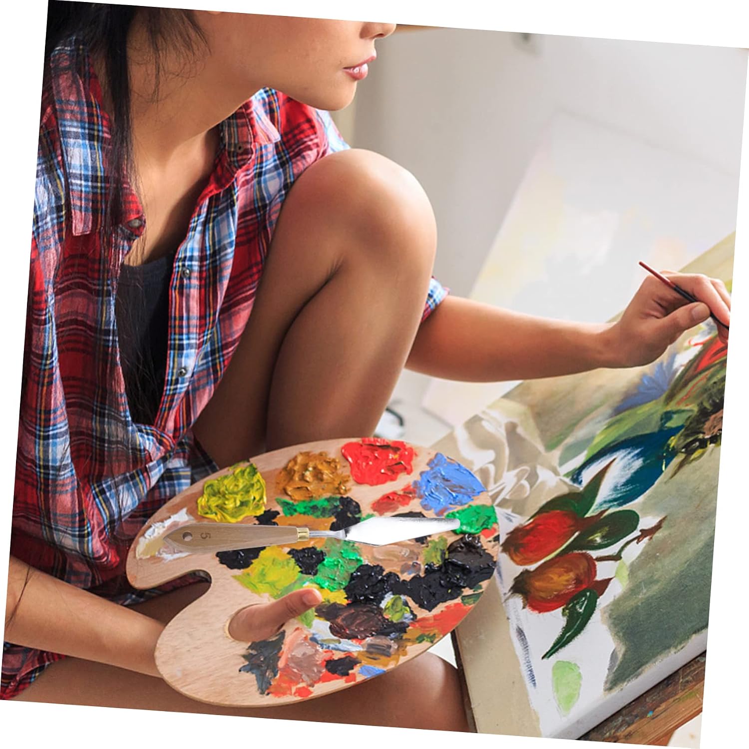 10pcs Painting Knives for Artists with Wooden Handles