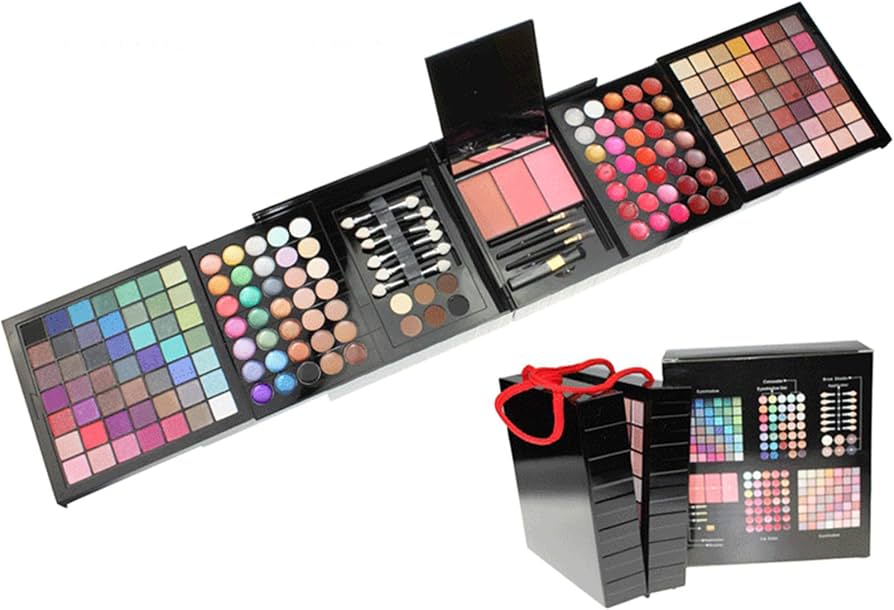 FantasyDay Make-up Geschenkset – Schminkkoffer Mit Lidschatten, Lippenstift, Mascara, Pinseln & Kosmetiktasche