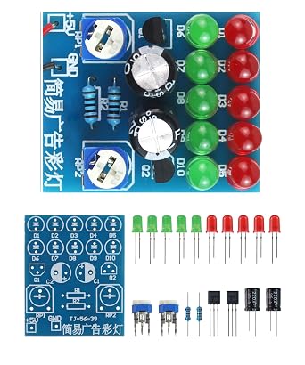Soldering Practice Kit DIY Simple Advertising RGB LED Plug-in Circuit Kit Learn Soldering Kit for Beginners 07GGCD03