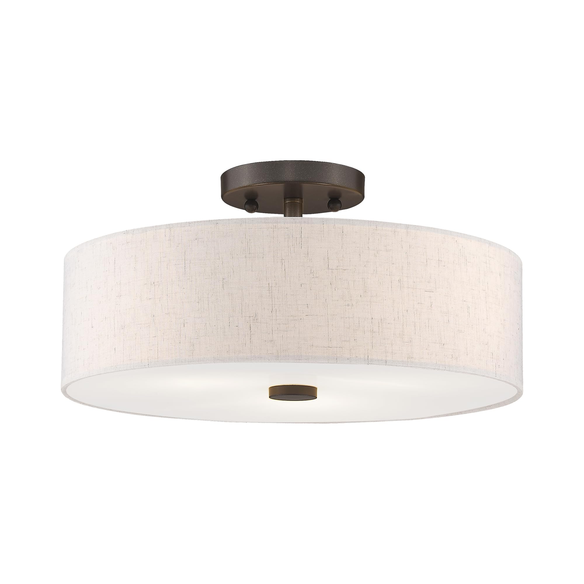 Livex Lighting 3 Light English Bronze Ceiling Mount, Steel, 60 W