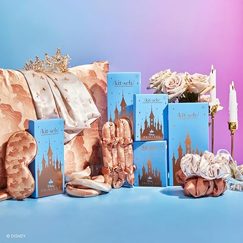 Vista 203 de Kitsch x Elf - Funda de almohada de satén con cremallera de tamaño queen/estándar, para el cabello y la piel, funda más suave que la seda, lavable a