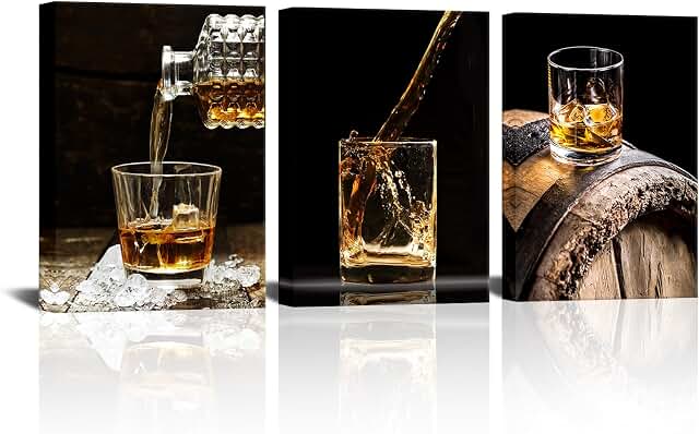 VANSEEING three-panel wine art