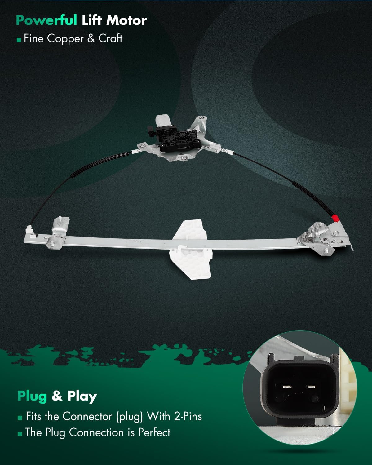 SCITOO Power Window Regulator with Motor fit for 2010 2011 2012 for Ford for Transit Connect Front Right Side 751-077