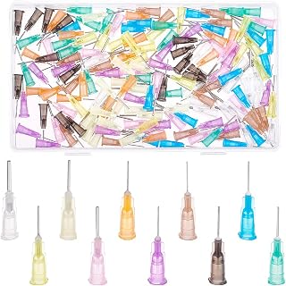 BENECREAT 160PCS 0.5 Inch 10 Different Gauge Blunt Tip Glue Bottle Needles Dispensing Needle with Lure Lock for Refilling E-Liquid Inks