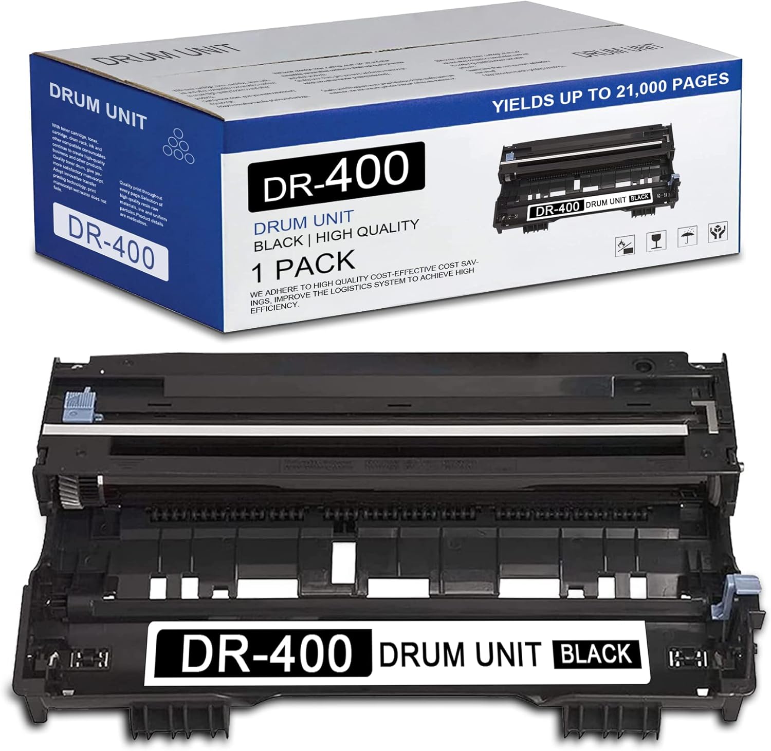 WAZI 1Pack High Yield DR400 DR400 Compatible DR 400 Drum