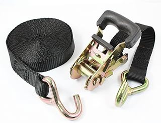 Aexit Truck Cargo Material Handling Binding Metal Hook Ratchet Tie Down Strap 5M Straps 16ft Black