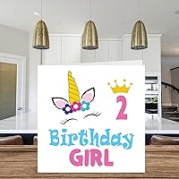 Vista 3 de Stuff4 Tarjeta de cumpleaños de 2º cumpleaños para niña, tarjeta de cumpleaños de unicornio, tarjeta de feliz cumpleaños para niña de 2 años