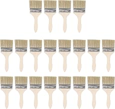 RDEXP Juego de 20 pinceles de seda mixta de color amarillo oscuro de 20 x 7 cm