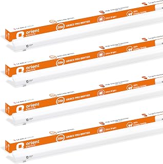 Orient Electric Grace Pro 20W LED Batten| 2000 lumens Bright Light Output| LED tubelight for Home| Sleek & Stylish Design| Non-breakable Polycarbonate housing | Pack of 4