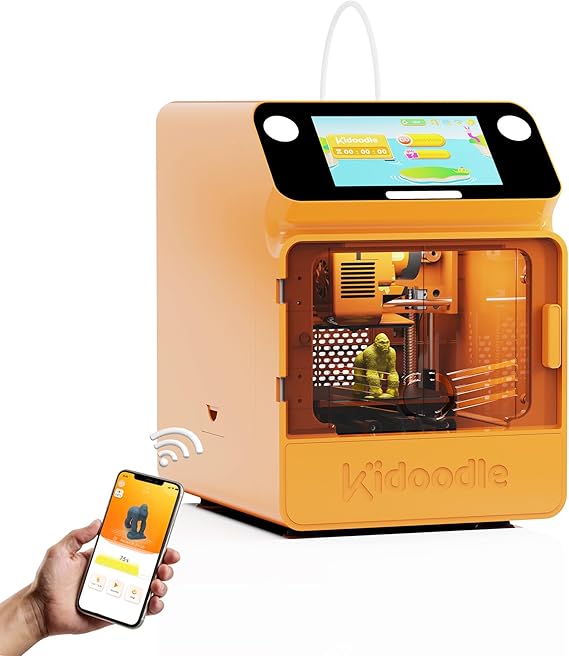 Kidoodle Mini 3D Drucker Für Kinder - 600mm/s Highspeed Mit Auto-Leveling & App