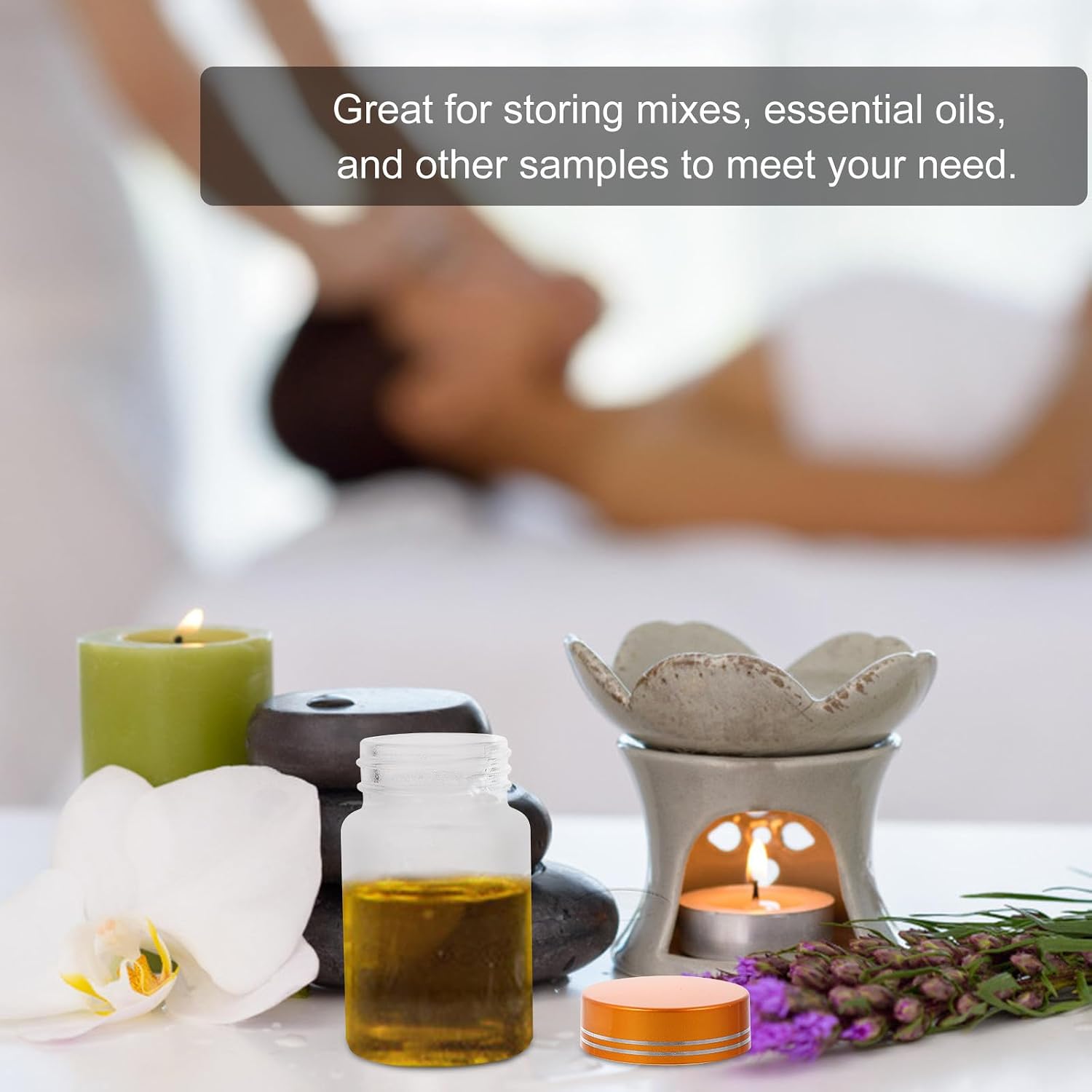 Containers Versatile Storage for Kitchens Random and Dining Rooms 10pcs 75ml Glass Pills Portable Pills Cases, See-through Color Medicines Spices