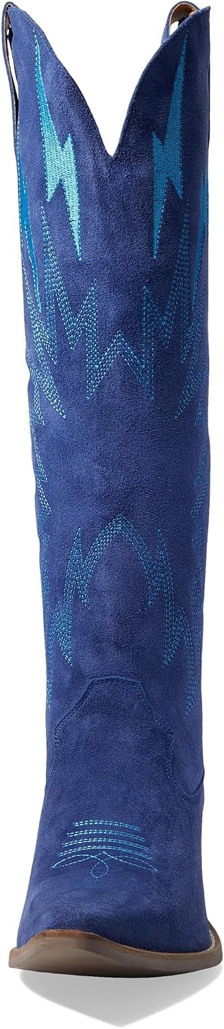 Dingo Womens Thunder Road Embroidered Snip Toe Casual Boots Knee High Mid Heel 2-3"
